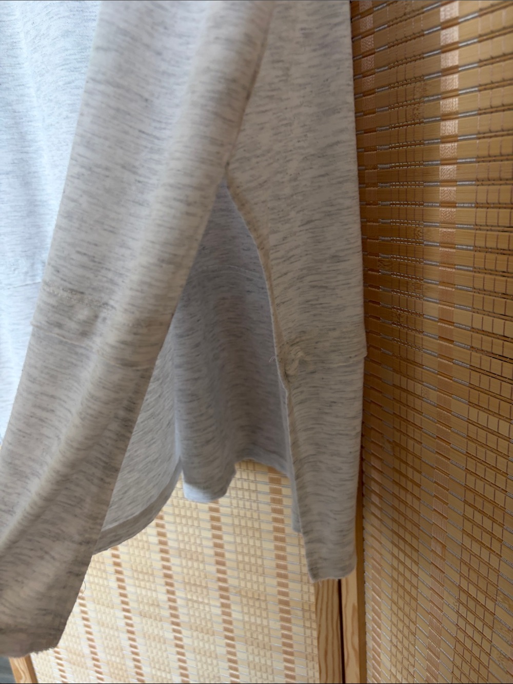 We The Free Relaxed V-Neck Tunic in Light Heathered Gray Draped, oversized - Picture 14 of 15